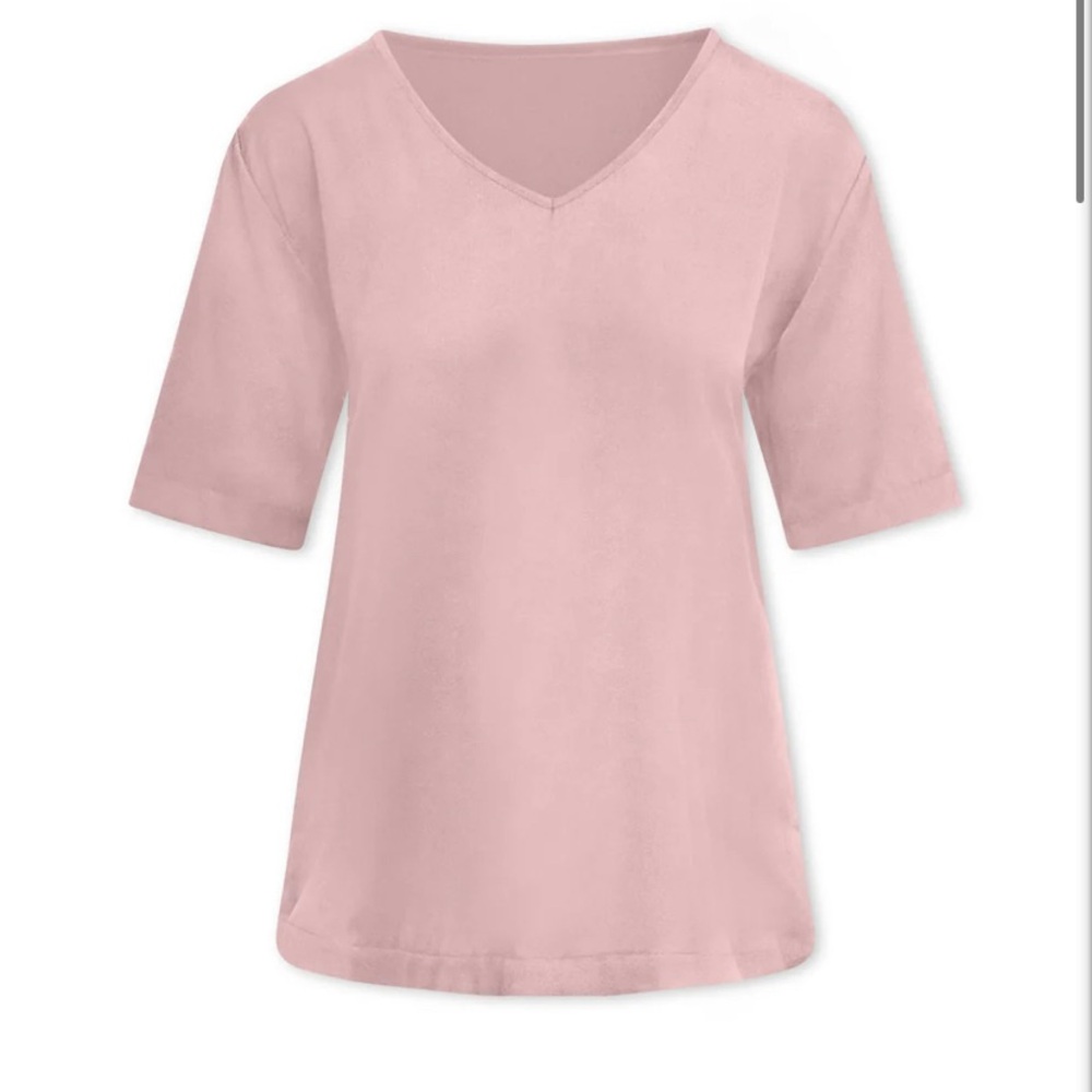 Silk95Five Berlin vneck top in park ave pink (read description) NWT